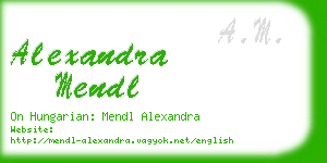 alexandra mendl business card